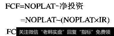 根据NOPLAT和投资率定义自由现金流