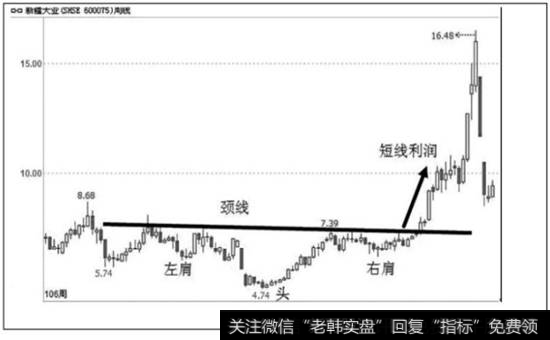 图2-3  新疆天业头肩底